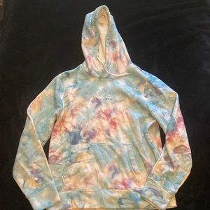 Hollister tie-dye hoodie pink/blue/purple